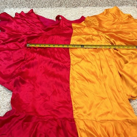 NWT ANTHRO L Pinnacle by Shruti Sancheti Mock-Neck Colorblock Ruffle Dress - Picture 8 of 10